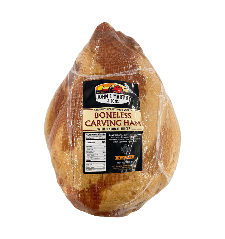 hamページ Hickory Smoked Natural Juice Boneless Carving Ham | John F. Martin